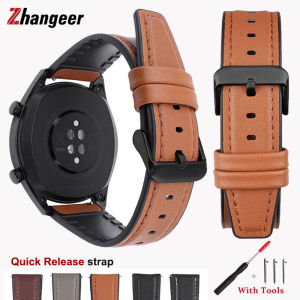 Zhangeer 20มิลลิเมตร 22มิลลิเมตร 24มิลลิเมตร TPU รุ่น 2 กับหนังแท้สายนาฬิกาข้อมืออินเตอร์เฟซแบนสากลกีฬากัน 200 บรรทัดสาย D Ropshipping