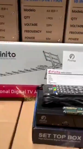 Paket Lengkap Set Top Box Finito + Antena Outdoor GRATIS Kabel Antena STB TV Digital + Antena