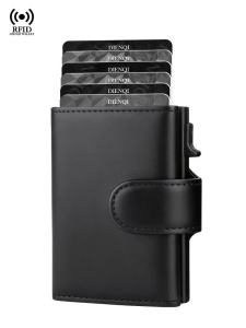 Rfid Microfiber Leather Men Wallets Fashion Card Holder Trifold Wallet Money Bags Smart Slim Thin Coin Pocket Wallet Purse