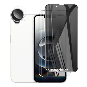 For iPhone 16e tempered glass 3in1 iphone16e iphone se 4 se4 iphone se 2025 iphone se 2025 clear Screen Protector  Anti-Spy Full Cover Screen Protector Anti Peek Privacy Film camer