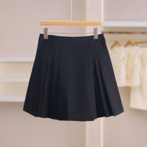 Minimalist Pleated A-line Anti-flash Fitted Short Skirt