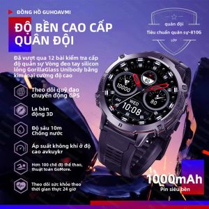 Đồng Hồ Thông Minh GUHUAVMI TANK X3 ULTRA 2 Màn Hình AMOLED 1.73 Inch Pin 1000mAh Gọi Bluetooth Đồng Hồ Ngoài Trời Bền Chắc Dành Cho Android iOS