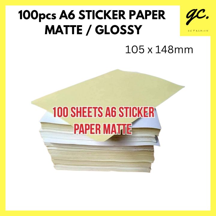 Gc 100 Pcs A6 Matte Sticker Paper Waybill Size Lazada Ph 5653