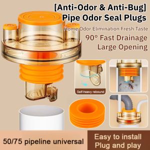 [Anti-Odor & Anti-Bug] Drain Pipe Odor Seal Plugs Quick Drain Seal Cover Floor Drain Insect Resistant Sewer Seal Stopper