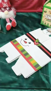 กล่องขนมคริสต์มาส กล่องคุ้กกี้ ทรงหัวการ์ตนู มาใหม่ น่ารักมากๆ กระดาษเเข็ง พร้อมส่ง