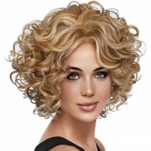 Amazon wigs กำลังขายร้อน Ruili Bob หัวผู้หญิงผมสั้น wig สังเคราะห์ไฟเบอร์ครอบคลุมเต็มหัว