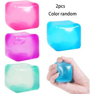 Random Colors High Density Gel Ice Cube Toy Stress Cube Squishy Stress Balls for Adults Kids Fidget Toy for Your Best Mellow