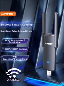Comfast | Driver Free 5G Dual Band Dual Antenna Wireless USB Network Card