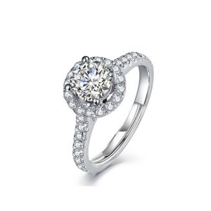 Rose-Plated Large Diamond Ring Outlet Brand Clearances Womens Accessories Elegant Jewelry Fashionable Accessory