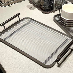 Khay Đựng Đồ Hình Chữ Nhật Sang Trọng Có Hai Tai Đựng Tách Trà Trong Phòng Khách Bằng Nhựa Acrylic Đơn Giản Hiện Đại