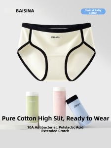 Baisina | Antibacterial Cotton High Slit Womens Panties