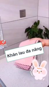 COMBO 10 khăn (lau bếp bát đĩa bàn ghế ) Khăn lau bếp đa năng 2 mặt siêu thấm kháng khuẩn hai mặt