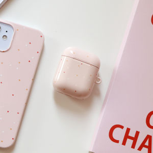 Nude Pink Smooth Coated Hard Shell Protective Case for Airpods Simple Design Pro/2 New Model Apple Compatible Plastic Earphone Cover