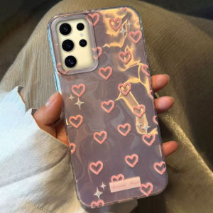 Pink Heart Love Women Girls Pattern Phone Case For Samsung Galaxy S24 S22 S23 S25 Edge S21 Plus S20 FE Ultra Shell Back Cover