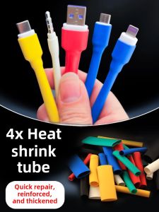 Heat Shrink Tube Protective Cover for Data Cable Android  Huawei Phones Type C Charging Cable Protector HOYU  Style