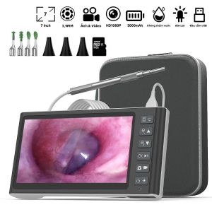 Camera Nội Soi Tai 7 Inch Màn Hình IPS HD 1080P Đầu Dò 3.9MM Kết Nối USB Kèm Thẻ Nhớ 32GB Và Hộp Đựng Dụng Cụ Chăm Sóc Tai