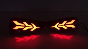 SNCN 2PCS 12V Car LED Rear Bumper Fog Lamps For Nissan Patrol 2012-2019 Brake Light Turn Signal Reflector Lamp Taillights