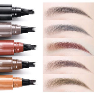 Four-pronged eyebrow pencil four-end long-lasting non-smudged water-resistant anti-smudged eyebrow pencil