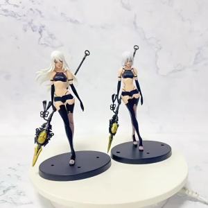 Bandai | 18cm Anime Nier:Automata Yorha Type A2 Standing Sword Action Figures Model Doll Collection Ornament Cartoon Pvc Model Toy Gift
