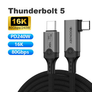 BSN | Cáp USB5 Type C 90 Độ Thunderbolt 5 Tốc Độ 80Gbps Hỗ Trợ Sạc Nhanh PD 240W USB C To C Tương Thích Với Thunderbolt 4/3 Hỗ Trợ Độ Phân Giải Ultra HD 16K
