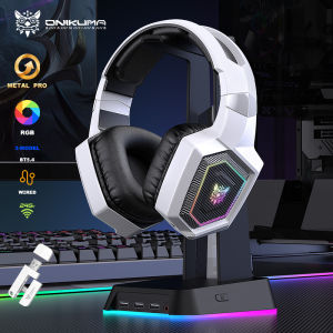 ONIKUMA | ONIKUMA GT806 2.4GHz Wireless Gaming Headset Noise Canceling Gaming Headphone For PC HiFi Sound Quality PcLaptop With Microphone