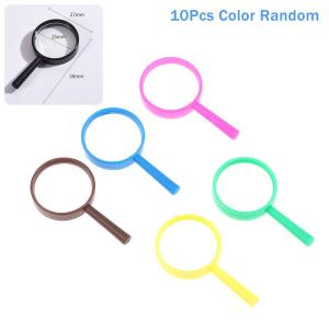 10Pcs Childrens Magnifying Glass Portable Handheld Mini Magnifying Glass Children Observation Tools School Outdoor Supplies