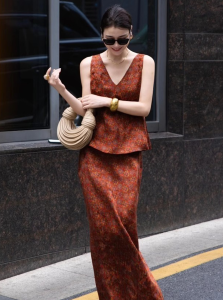 DANTING | Elegant Summer Set Dressy Blouse and Skirt Two-Piece