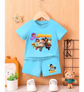 Setelan Baju Kaos Untuk Anak Laki Perempuan Motif Film Animasi JUMBO Viral Usia 1-8 Tahun