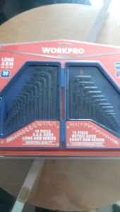 Bộ lục giác 30 chi tiết hệ inch & mm Workpro WP222018 thép hợp kim CR-V - Hàng chính hãng