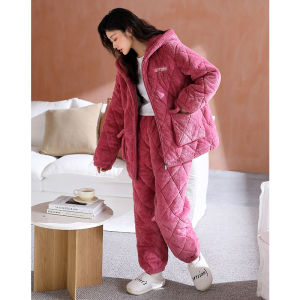 Couple Thickened Flannel Cute Hooded Sleepwear
