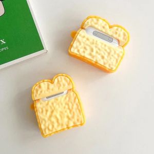 New Toast Bread Case for AirPods 4th Generation Wireless Headphone Creative Cartoon Protective Cover for Apple AirPods Pro 2 Earphone Accessories
