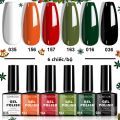 LIMEGIRL 6 Cái Bộ Sơn Móng Tay Gel Giáng Sinh UV LED Varnish Bán Vĩnh Cửu Ngâm Tắt Bộ Dụng Cụ Làm Móng 8Ml Mỗi Loại. 