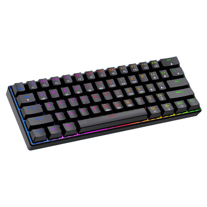 Goojodoq Mechanical Keyboard Rk 61 Mechanical Keys Usb Wired Bluetooth 