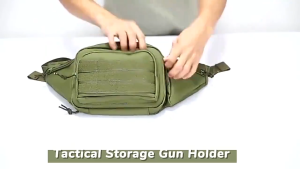 Tactical Belt Bag with Holster and Quick Draw Tactical Concealed Carry Crossbody Belt Bag Fanny Pack Holster Right Handed - Left Handed