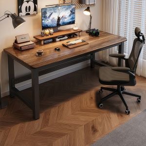 Modern Minimalist Solid Wood Computer Desk Home Office Study Bedroom Balcony Wall Simple Long Rectangle Small Book Desk