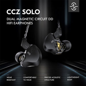 CCZ Solo DC02 HiFi Earbud Dual Magnetic Circuit 10MM DD & PU+PET Composite Diaphragm In-ear Monitor Headphones With 4N OFC Cable Comfortable To Wear Headsets Clear Sound Sport Running Earphones For Smartphones MP3 MP4 Players Tablet Laptops Computers