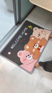 1pc sanrio Bathroom Mat Diatomite Mat kittty Kitchen Rug Non Slip Bath Mat Quick Drying Absorbent