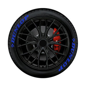 Dunlop | Car Tire Modification DUNLOP 3D Rubber Letter Stickers Waterproof Tyre Side Decals Multiple Colors Car Wheel Decor Accessories