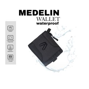 Medelin wallet dompet premium pria dompet gantung leher dompet kartu anti air dan anti bara
