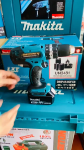 MAKITA DHP453SFX8 PIN KHOAN BÚA 3 CHỨC NĂNG DÙNG PIN 18V LITHIUM-ION 3.0Ah MAKITA CHÍNH HÃNG (DHP453SFX8)