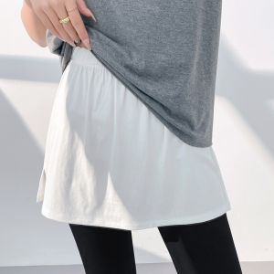 LUQIAN | Flare Covering Half Skirt with Faux Bottom Layer