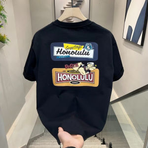 American Style Heavyweight Pure Cotton Short Sleeve T-Shirt Mens Summer New Loose round Neck Half Sleeve Body Shirt Male Top