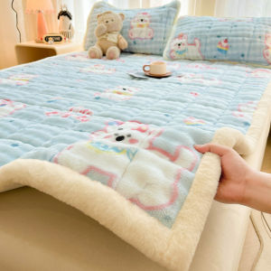 Thickened Winter Rabbit Fur Milk Velvet Mattress Soft Pad Bedroom Home Use Warmth Bedding Quilt Foldable Moderate Firmness
