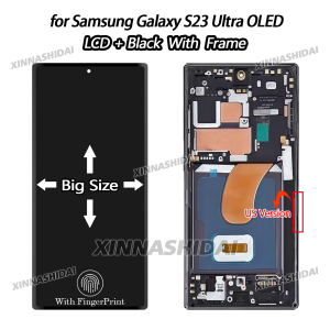 6.78" Oled For Samsung S23 Ultra S918B S918U LCD Touch Screen Big Size Digitizer with Frame For Samsung S23ultra