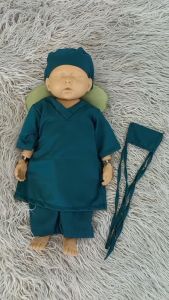 Kostum Nakes Baju Bidan Dokter Bayi Bahan Katun Toyobo Usia 0 Sampai 1 Bulan Properti Foto Newborn