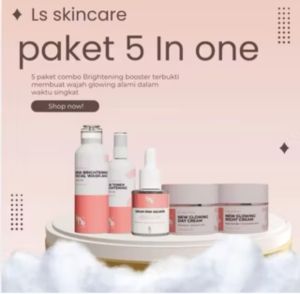 5 IN ONE LS SKINCARE BOOSTER || PAKET PERAWATAN WAJAH KUSAM.JERAWAT  & FLEK HITAM