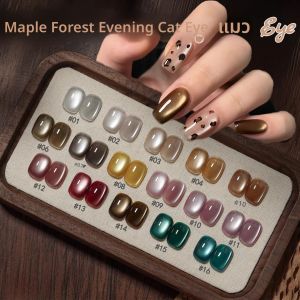 ยาทาเล็บเจลแม่เหล็ก 12 มล. 1-16 ชิ้น สำหรับฤดูหนาวและฤดูใบไม้ร่วง สีขาวใส ฟงหลิน ลายตาแมว สำหรับทาเล็บสีดำและสีทอง อุปกรณ์ทำเล็บ