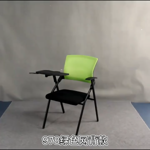 2 in 1 Folding Training Chair with Writing Board Home Office Computer Chair Mesh Training Chair Ergonomic Design Training Chair with Concealed Cup Slot Comfortable Mesh Backrest Sponge Cushion for Home Office Study Chairs