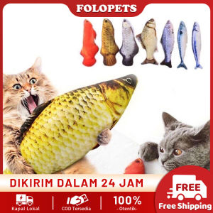 FOLOPETS Mainan Kucing Bentuk Ikan Dan Catnip Mainan Boneka Tahan Gigitan Mainan Kucing