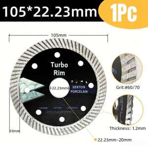 Super-Thin Turbo Diamond Cutting Saw Blades For Ceramic Tile Granite Marble Wet/Dry Cutting Disc Cutting Tools 76/105/115/125mm